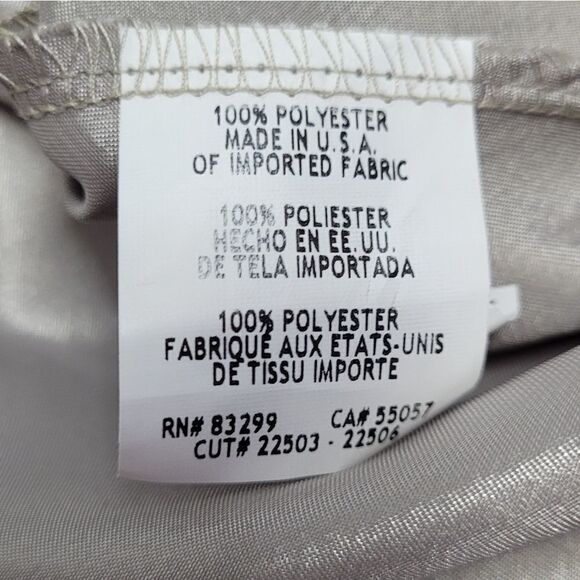 BEBE bias slip dress cowl neck spaghetti strap satin taupe midi M - Picture 9 of 14